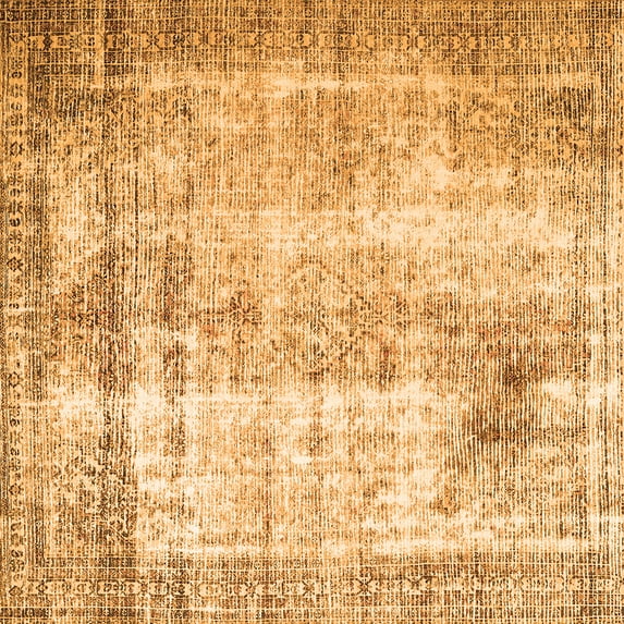 Ahgly Company Indoor Square Persian Orange Traditional Area Rugs, 8' Square