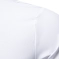 thumbnail image 5 of VSSSJ Dress Shirt for Men Long Sleeve Banded Collar Button Down Color Block Shirt Slim Fit Wrinkle Free Business Casual Formal Shirts White L, 5 of 7
