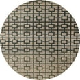 thumbnail image 1 of Ahgly Company Indoor Round Abstract Black Abstract Area Rugs, 8' Round, 1 of 6