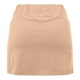 thumbnail image 5 of LEBONYARD Plus Size Womens Skorts Skirts for Summer,Women's Seamless Waistband Yoga Skort,Women's New Color Mid-waist Skirt Pants Sports Shorts Bottoming Skirt Pants Beige S, 5 of 6