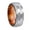 silver, variant on Men's Women's Stainless Steel 8mm Hammered Pattern Wood Grain Inlay Ring Gold Size 13