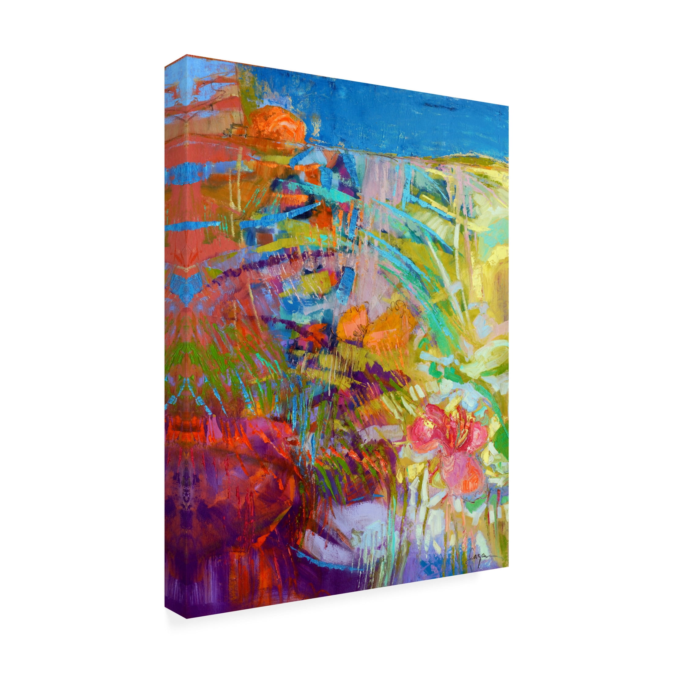 Canvas Wall Art - Dorothy Fagan 'Bloomingheart' Wall Art for Living Room, Bedroom, or Office D?cor by Trademark Fine Art - 35 x 47 Inches