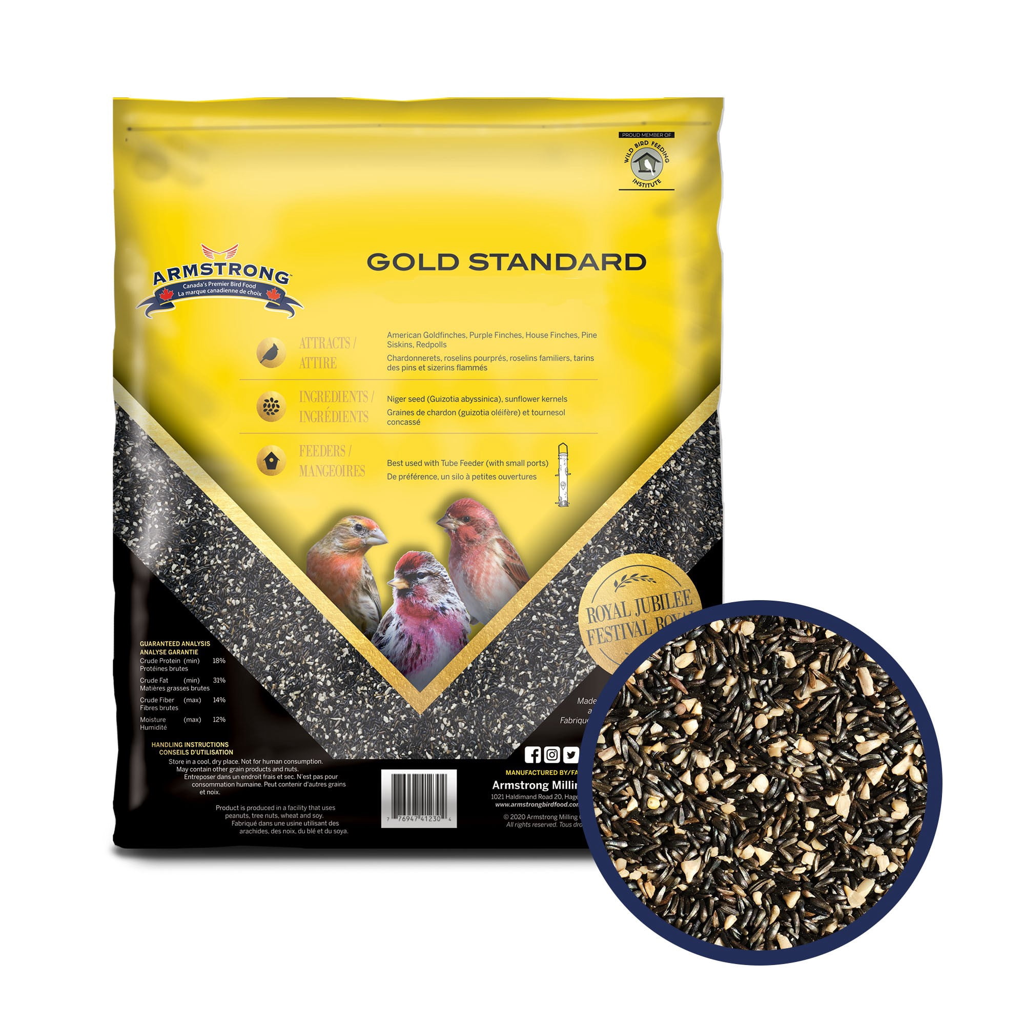 Armstrong Wild Bird Food Royal Jubilee Gold Standard Bird Seed Blend, 5lbs
