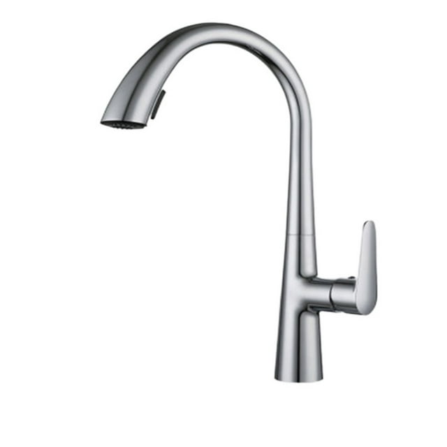 Pull-out Kitchen Faucet Full Copper High-end Quality Splash-proof Washing Basin Sink Faucet, Hot And Cold Rotating Hidden Nozzle ,Versatile Features