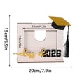 thumbnail image 3 of Class of 2026 Graduation Picture Frame Wooden Graduate Small Cap Photo Display Holder for Kindergarten Preschool High School Keepsake Gift, 3 of 9
