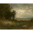 thumbnail image 2 of Alexander Helwig Wyant 18x15 Black Ornate Wood Framed Double Matted Museum Art Print Titled - End of Summer (circa 1880-1892), 2 of 5