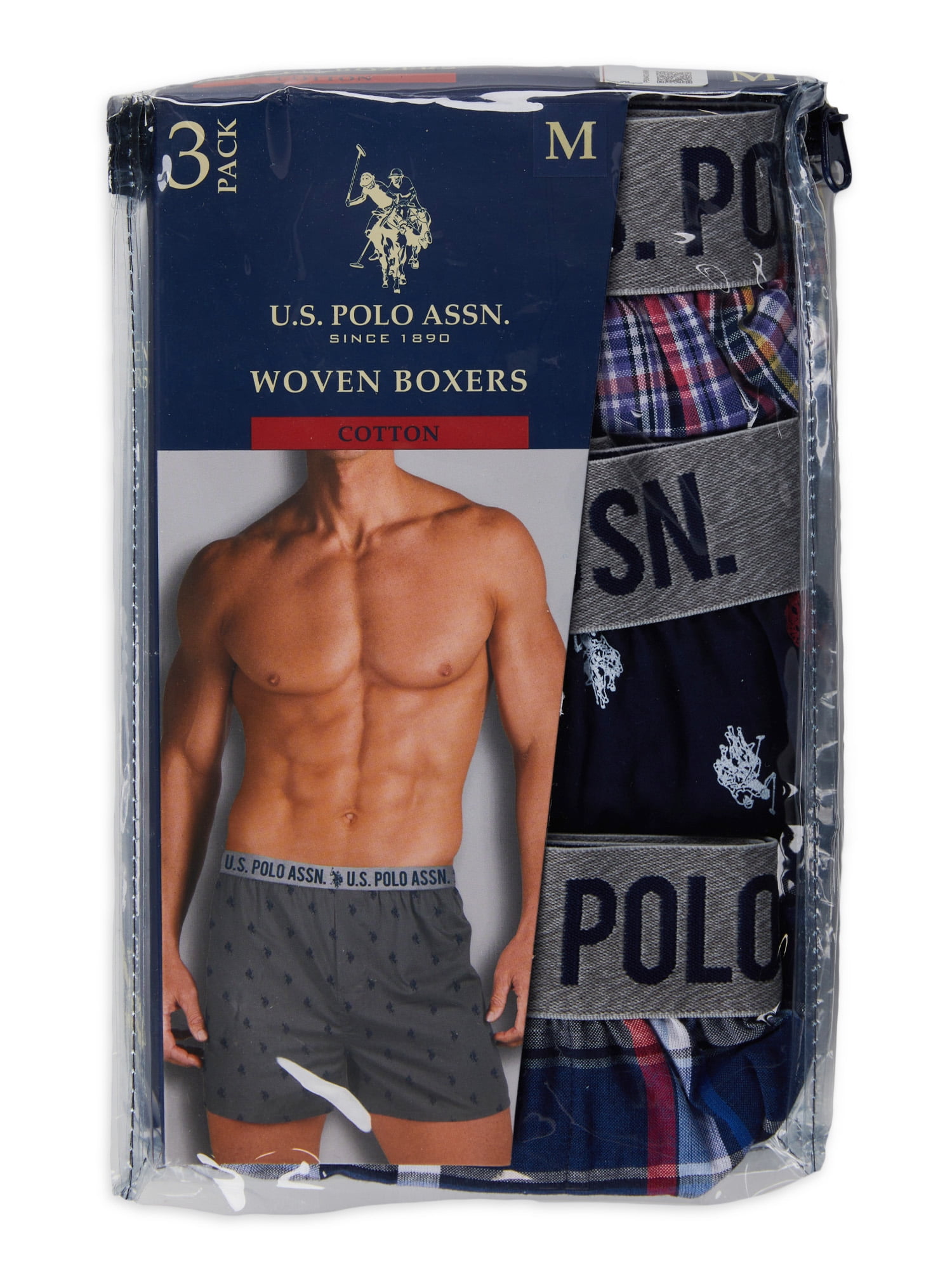 U.S. Polo Assn. Men's Boxers, 3-Pack, Sizes S-3XL