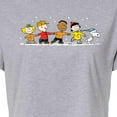 thumbnail image 3 of Peanuts - Group Skate - Juniors Cropped Cotton Blend T-Shirt, 3 of 6
