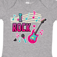 thumbnail image 4 of Inktastic I Rock with Guitar Microphone and Music Notes Boys or Girls Baby Bodysuit, 4 of 5