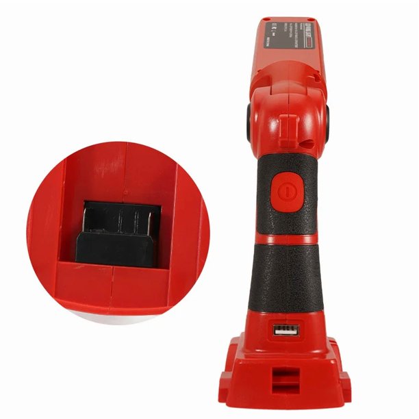 Luz de Trabajo LED de Mano Linterna Portátil Luz Exterior para Makita/Dewalt/Milwaukee/Bosch/Ryobi Batería de Iones de Litio de 18V Luz de Herramienta