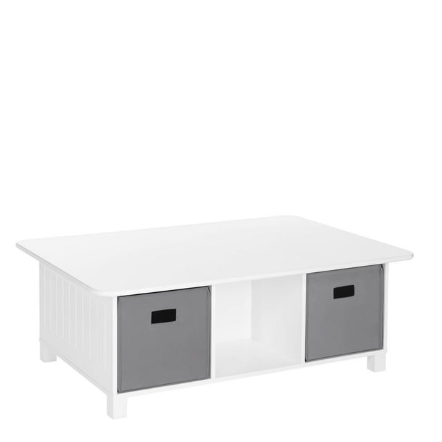 RiverRidge® Home 6-Cubby Storage Activity Table in White for Kids with 2-Piece Bins