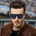 thumbnail image 2 of Mens Polarized Sunglasses UV400 Protection Driving Outdoor Sports Retro Oval Frame TAC Lens Full Frame All Day, 2 of 4