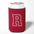 thumbnail image 2 of Letter R Initial Monogram - Maroon and White Can or Bottle Hugger, 2 of 5