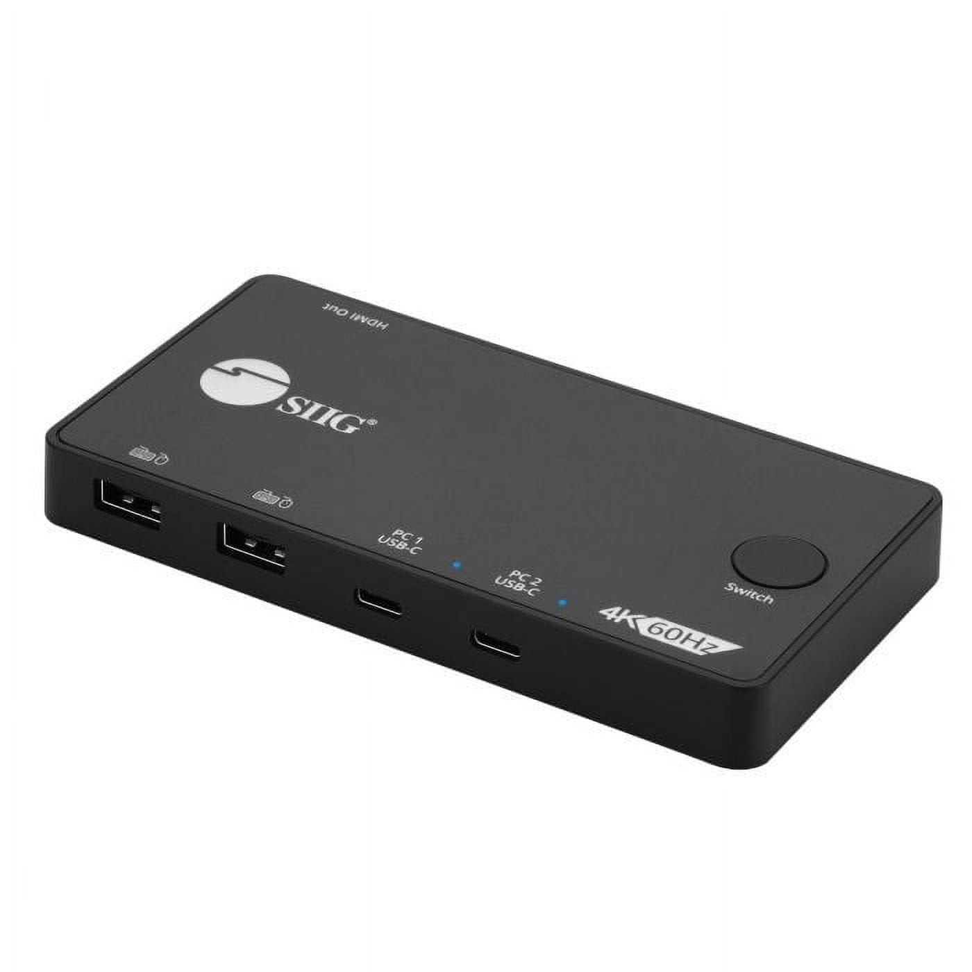 SIIG 2x1 USB-C 4K Video KVM Switch CEKV0B11S1