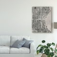 thumbnail image 3 of Trademark Fine Art 'Milwaukee Wisconsin City Map Black' Canvas Art by Michael Tompsett, 3 of 4
