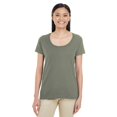thumbnail image 1 of Gildan - Camiseta de manga corta con cuello redondo para mujer (Berenjena mezcla), 1 of 2