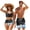 Blue Music Note Piano, variant on Moon Stars Sexy Tie Knot Bikini Sets for Women Two Piece Bathing Suit,Mens Board Shorts with Pockets,Astronomy Couples Matching Swimsuits for Holiday Party