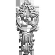Ekena Millwork 10 1/4"W x 24"H x 1 5/8"P Large Flowers with Flowing Leaves Drop Onlay