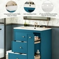 thumbnail image 3 of 30'' Bathroom Vanity with Ceramic Sink Combo, Free Standing Single Vanity Set with Four Drawers, Modern Bathroom Storage Cabinet , Ideal for Home, 3 of 21