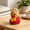thumbnail image 4 of Glam Country Star Rubber Duck, Collectible Bath Duck with Big Blonde Wig & Red Dress, Novelty Desktop Ornament, Fun Gift for Dolly Fans, 4 of 6