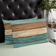 thumbnail image 4 of Teal Turquoise Throw Pillow Cover 20 x 36 Inch Decorative Pillow Cover Retro Farmhouse Wood Grain Brown Lumbar Pillowcase Seasonal Rectangle Cushion Case for Couch Sofa Bed Living Room, 4 of 7