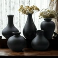 thumbnail image 5 of Modern Ceramic Desktop Ornament Set Minimalist Vases Home Décor Floral Arrangements Living Room Bedroom Style Black White, 5 of 8