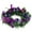 Purple, variant on LSLJS Christmas Garland Candlestick for Dining Table,13.3 inch Round Realistic Advent Wreath with Candle Holder,Xmas Candlestick with Pine Boughs Flowers and Cone, Tabletop Christmas Decorations