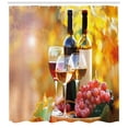 thumbnail image 3 of Ambesonne Wine Shower Curtain, Wine Themed Grape Country, 69"Wx84"L, Orange Red Black, 3 of 3