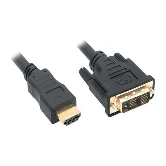 Kaybles HDMIDVI-3BK 3 ft. HDMI Male to DVI-D Adapter Cable with Gold-plated Connector, Black