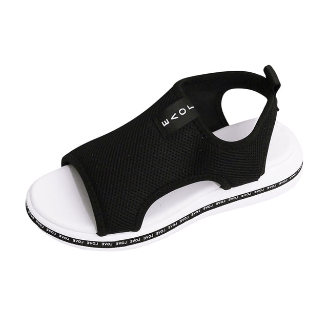 Kcodviy Ladies Summer Solid Color Comfortable Sandals for Women Breathable Mesh Open Toe Close Toed Sandals Women Lightweight Flat Sandals
