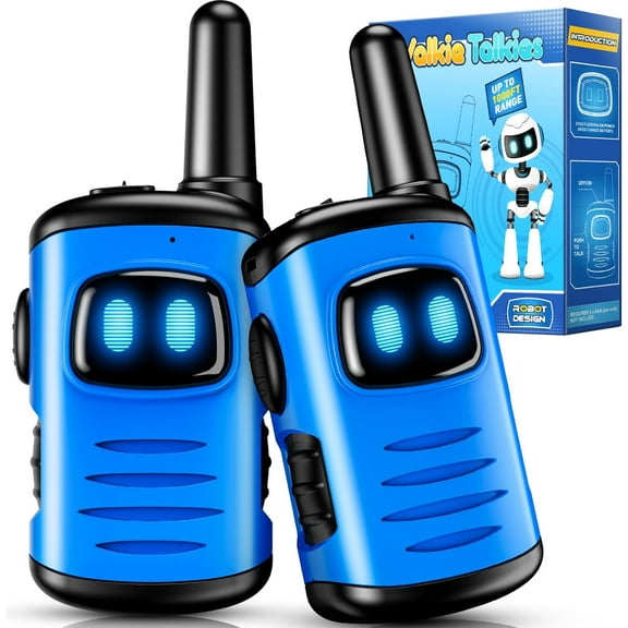 Kids Walkie Talkies Toys for Boys: Mini Robots Walkies Talkies 2 Pack Christmas Birthday Gifts for 3 4 5 6 7 8 Year Old Boys Toys Age 4 5 6 7 8 Stocking Stuffers Camping Outdoor Games