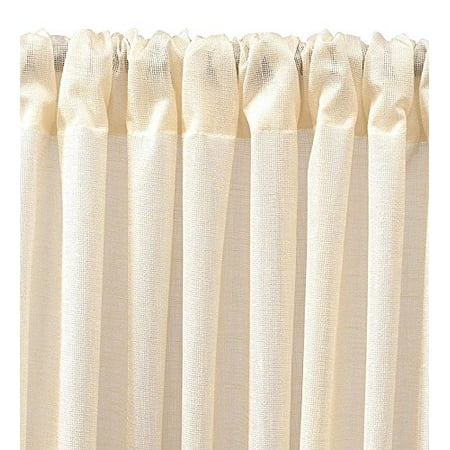 63 L Thermasheer Insulated Rod Pocket Semi Sheer Window Curtain