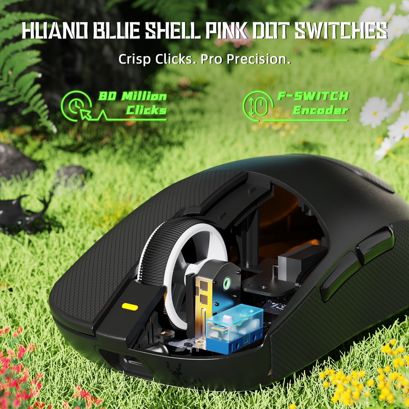 ATTACK SHARK X8 SE Wireless Gaming Mouse, Tri-Mode 2.4G/USB-C Wired/Bluetooth, PAW3311 Sensor, 25000 DPI, 55g Lightweight Design, 500mAh Battery, Grip Tape Included, Black