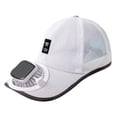 thumbnail image 4 of Sombrero con ventilador solar para mujer y hombre, con carga USB, ideal para golf, pesca, playa, deportes y senderismo. Blanco, 4 of 7