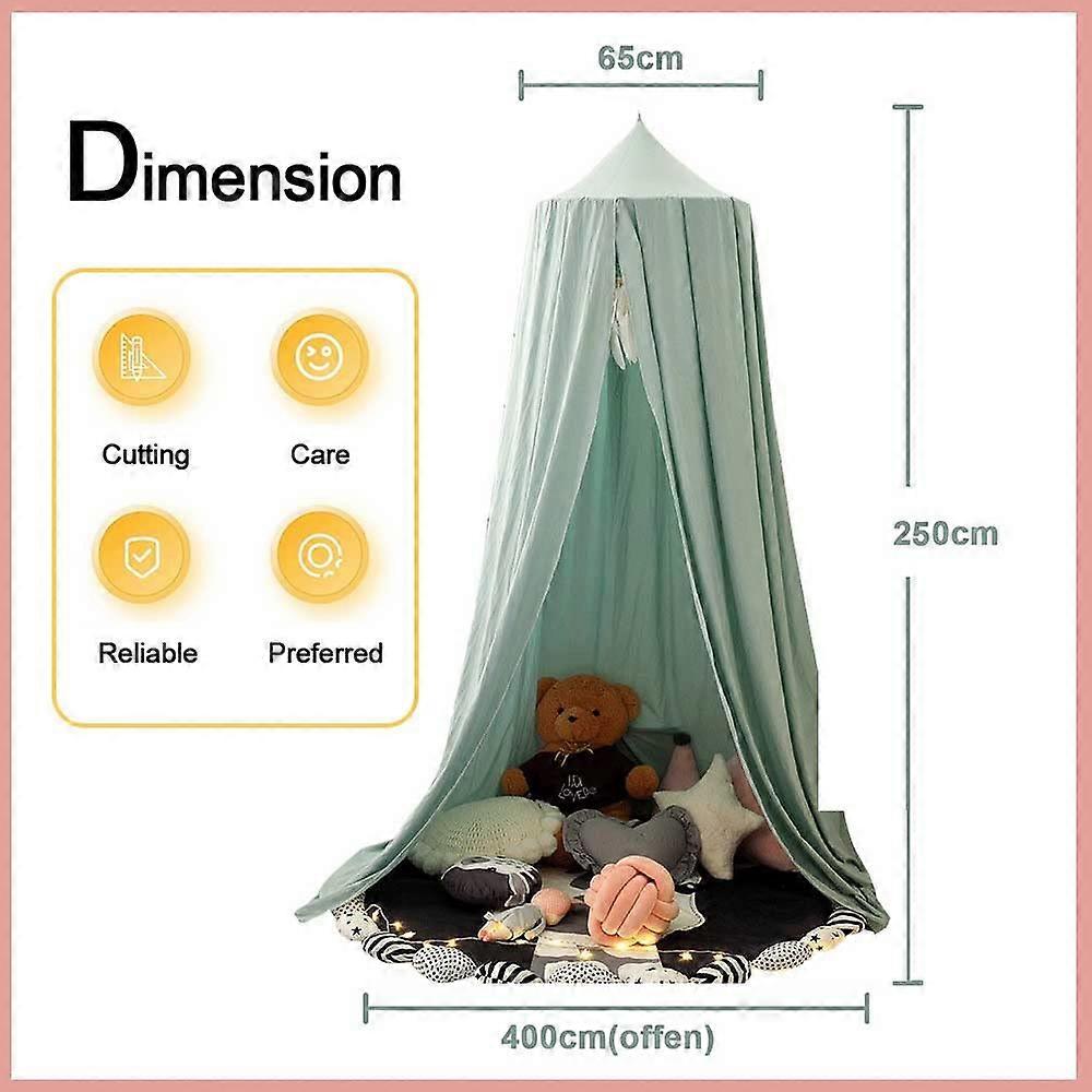 Bed Canopy For Girls, Boys, Baby Bed, Mosquito Net Canopy, Children's Room, Bedroom Decoration, Play Tents, Children's Gift (Tassel Yellow)