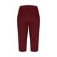 thumbnail image 5 of Pantalones de Yoga de Tamaño Adicional para las Mujeres 3x Color Sólido Bolsillo Capris Cintura Elástica, Transpirable Deporte Casual, 5 of 7