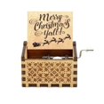 thumbnail image 4 of Nueva caja de música de manivela de madera, tema musical de Feliz Navidad, caja de música de Parque Jurásico para mi esposa, regalo de cumpleaños de Navidad y Halloween, 4 of 4