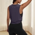 thumbnail image 3 of LLYWEY Women's Side Cut-Out Sleeveless Tank Top - Cropped Sleeveless Shirts Casual Solid Color Crew Neck Summer Tanks, 3 of 8