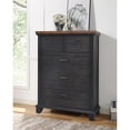thumbnail image 5 of Bowery Hill Farmhouse Chocolate and Honey Brown Queen 6-Piece Bedroom Set, 5 of 8