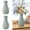 Green[2Pcs], variant on Djiypn Unbreakable Vase for Flowers, 2Pack Ceramic Look Plastic Vase for Home Decor, Living Room, Centerpieces (Green)