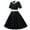 Black, variant on Women Casual Short Sleeve Dresses Swing Tea Dress Cocktail Vintage A Line Party Dress