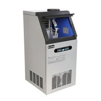 Commercial Ice Maker 110LBS/24H, Stainless Steel Freestanding Ice Maker Machine w/ 24LBS Storage Bin, Auto Clean Under Counter ice Machine for Home, Restaurant, Bar, Hotel, Store