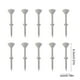 thumbnail image 3 of Pack de 10 clavos no limitantes de vidrio de golf – Soporte de plástico para tees de golf, PE de baja resistencia, diseño curvo duradero, soporte estable para la bola, surtido multicolor, 3 of 6