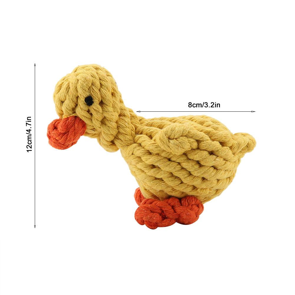 Ejoyous 1Pc Cute Duck Shaped Dog Toy Cotton Rope Dogs Puppy Chew Fetch