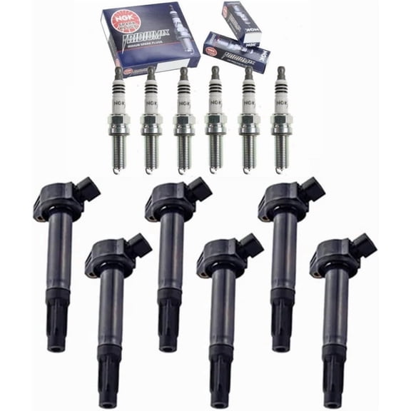 PartsDrive OEM Ignition Coil Pack & NGK Iridium IX Spark Plug Replacement For Toyota Avalon Camry Highlander Sienna Venza Lexus ES350 RX350 RX450h RX450h 2010 2011 2012 2013 2014 2015 2016 2017 2018