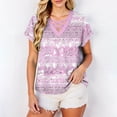 thumbnail image 5 of YUGYXL Short Sleeve Shirts for Women Spring Tops for Women V Neck Criss Cross Tees Womens Summer Tops Pink Top M, 5 of 9
