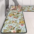thumbnail image 2 of Kitchen Rugs Sets Of 2,Pioneer Flower Floral Print Pattern Anti Fatigue Kitchen Mat Rugs Non Slip Washable,Decorative Kitchen Floor Mats for Kitchen,Sink,Laundry,17"x47"+17"x47", 2 of 5