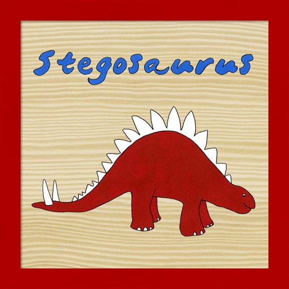 Great Art Now Stegosaurus by Megan Meagher, Framed Wall Art, 14W x 14H