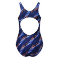thumbnail image 3 of Vedolay Women's Summer Tummy Control Back Cutout Slim Print Swimsuit,Navy XL, 3 of 4