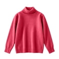 thumbnail image 6 of 1-13Y Kids Turtleneck Sweaters Casual Long Sleeve Knit Pullover for Boys Girls Base Layer Tops Fall Winter Warm Comfy Sweaters, 6 of 6